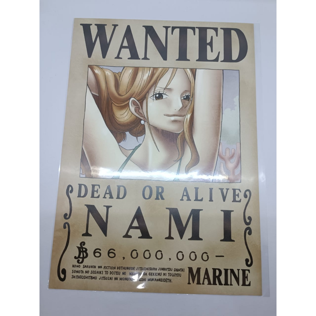 One Piece Wanted Poster Nami Original Mugiwara Store Japan Limited