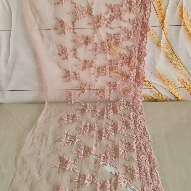 renda tile/tulle,renda tile lebar warna panjang 15 yard