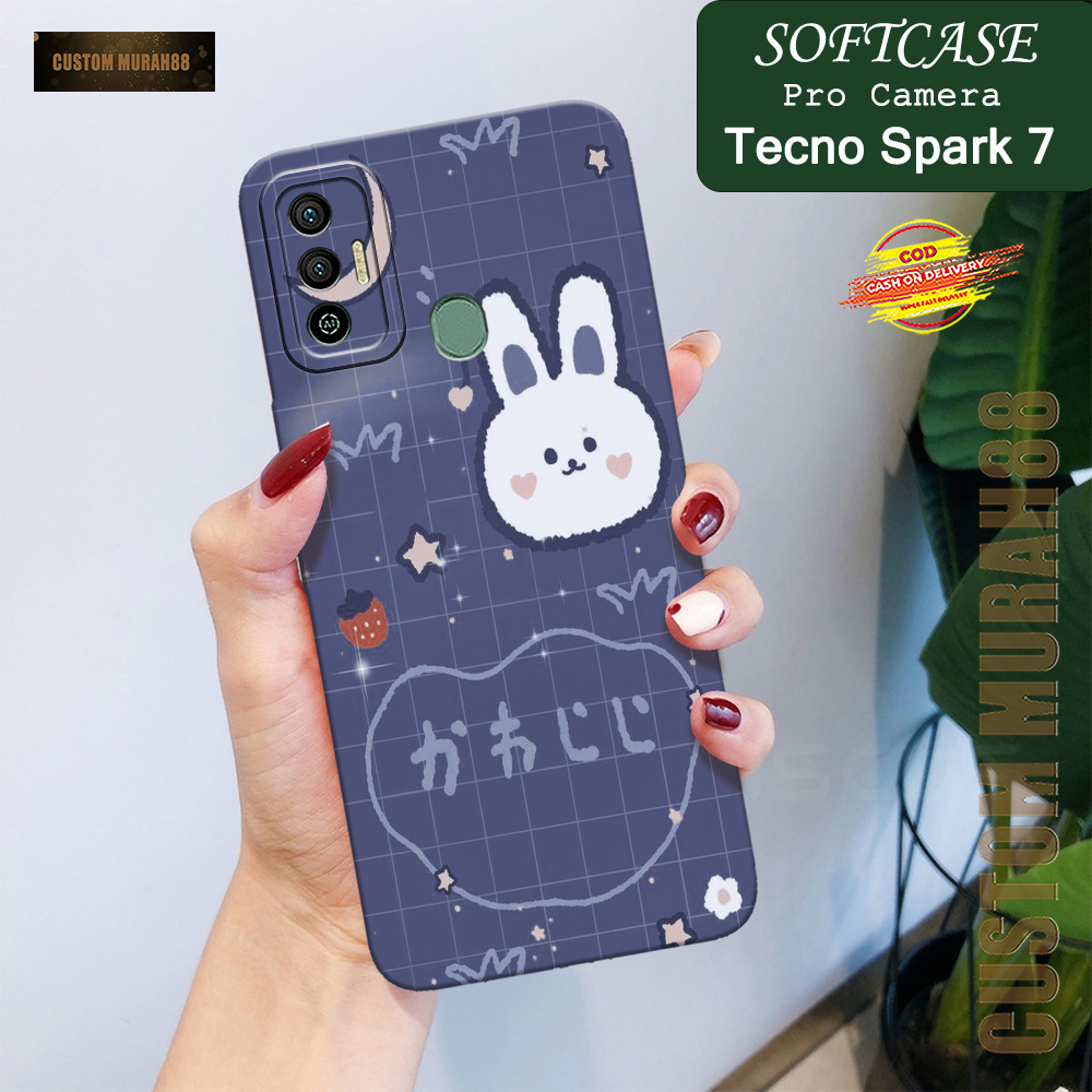 Case Tecno Spark 7 Terbaru - Fashion Case KARTUN  - Casing Hp Tecno Spark 7 - Softcase Pro Camera Te