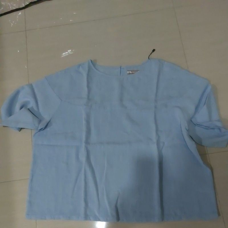 baju hush puppies linen preloved size L kondisi ok