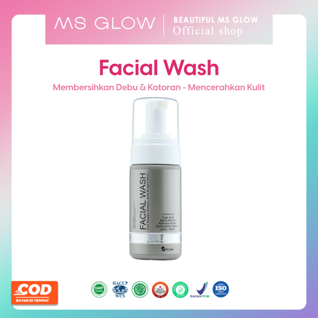 MS GLOW Facial Wash - Sabun muka MS GLOW - MS GLOW Sabun Wajah - MS GLOW Sabun Cair Original