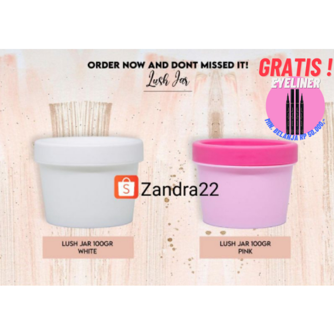 TERMURAH Lush Jar 100gr 500gr Pot Lulur Cream Masker Creambath Hair Mask Ada Tutup Dalam