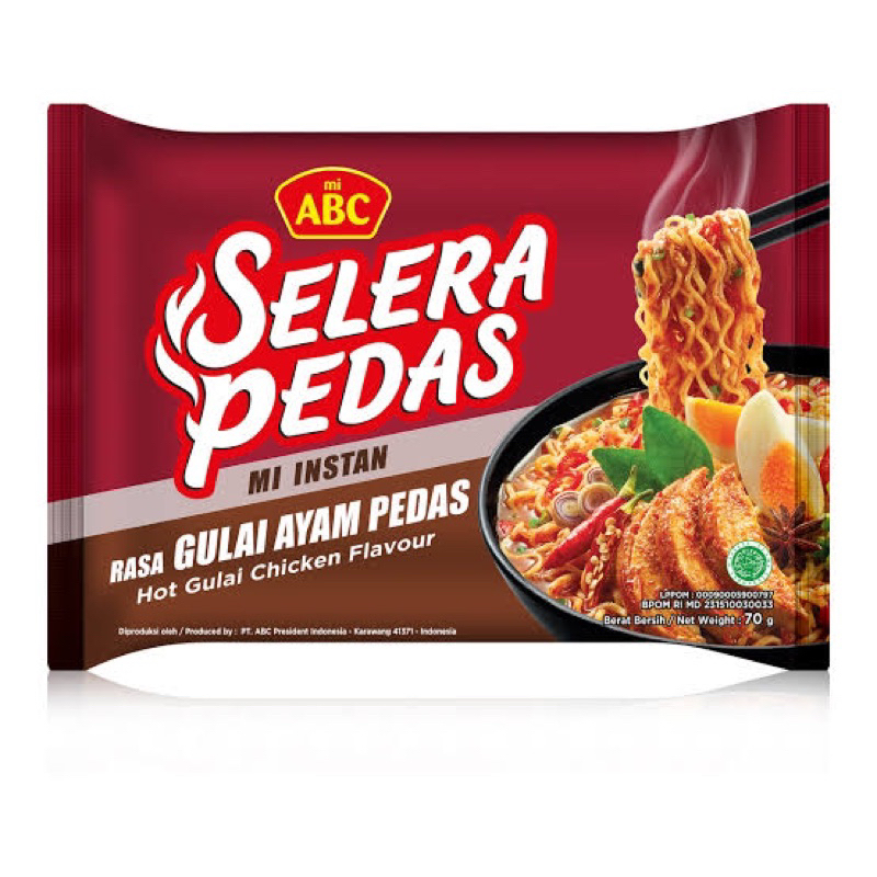 

Mie ABC rasa Gulai Ayam Pedas/Murah/Harga Terbatas