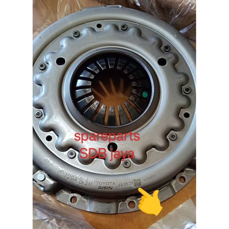 kamvas kopling set + bearing pilot flywheel Fortuner vrz Hilux Revo diesel 2gd asli original Toyota 