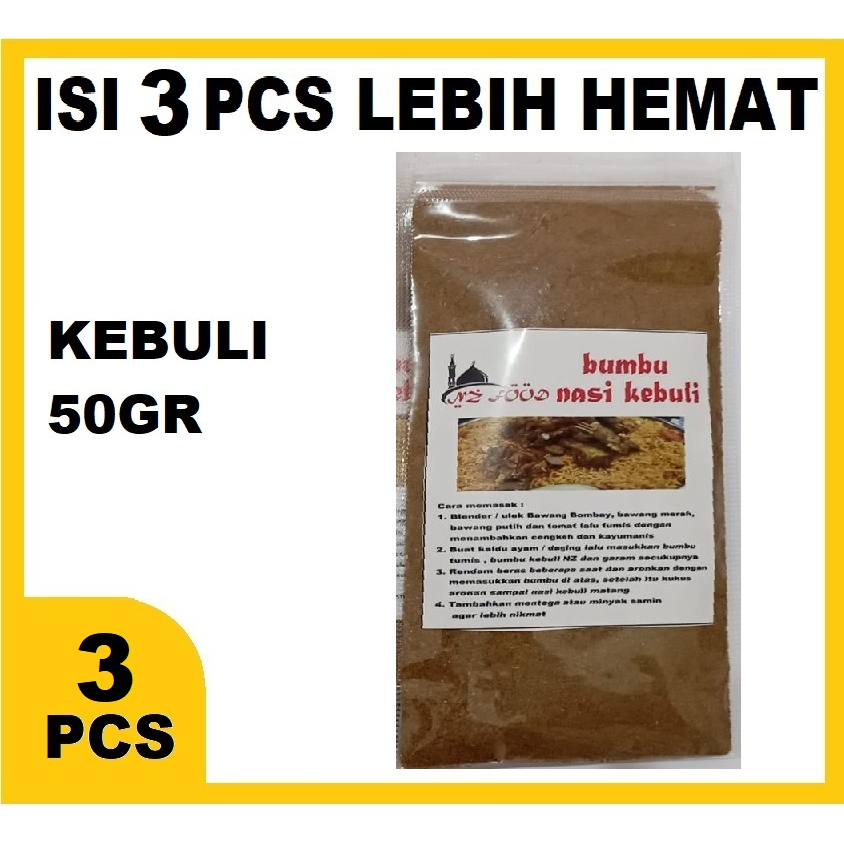 

BUMBU KEBULI 50GR ISI 3 LEBIH HEMAT