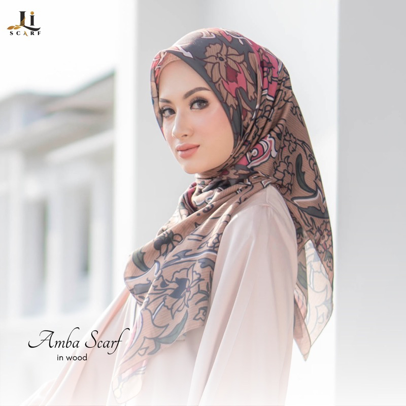 LI SCARF  - AMBA SCARF - hijab segiempat - Voal UWR