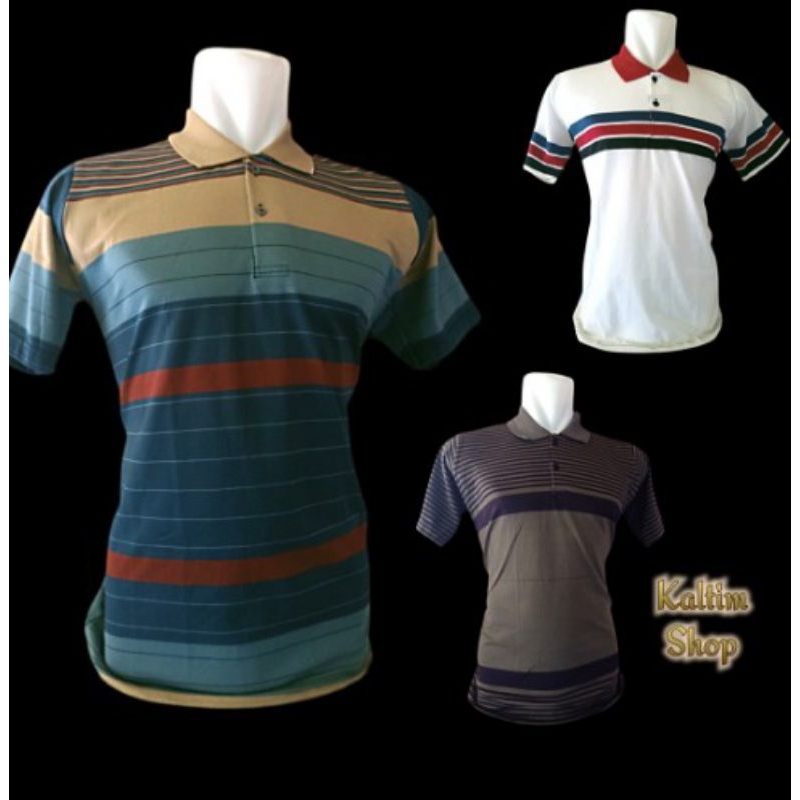 KALTIM Kaos Pria Kerah Tebal M