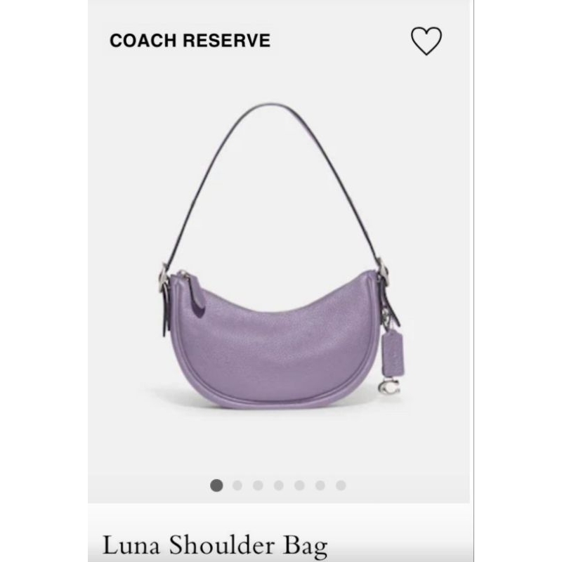 Tas Coach Authentic Original Luna Shoulder Light Violet Retail s