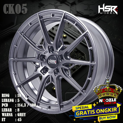 Velg Mobil innova R18 Lubang 5 Pelek Racing HSR Terbaru Ring 18