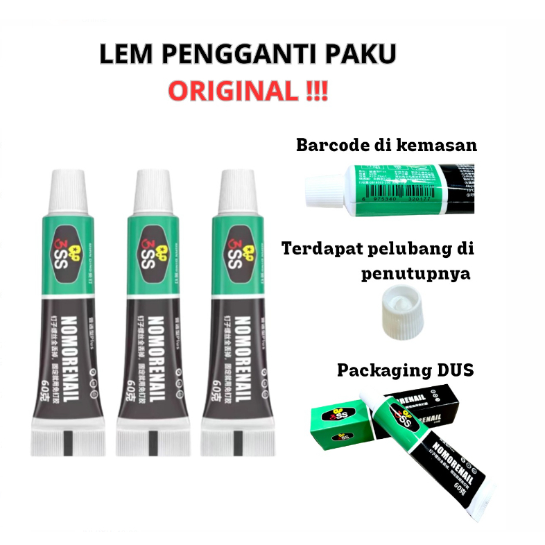 LEM PENGGANTI PAKU TEMBOK SUPER KUAT - PEREKAT DINDING SUPER KUAT