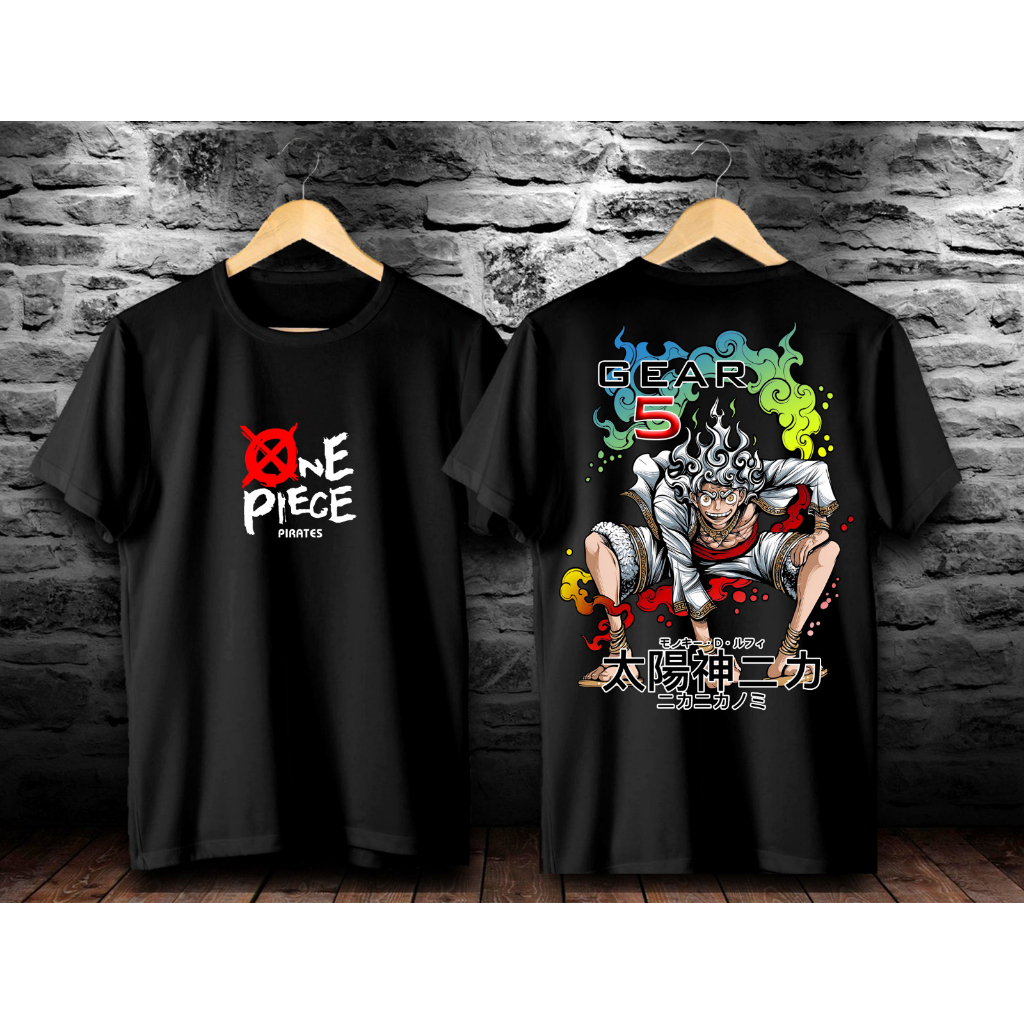 BAJU KAOS LUFFY PIRATES HITAM // KAOS ONE PIECE // KAOS PRIA // KAOS ANIME // KAOS TERBARU // KAOS D