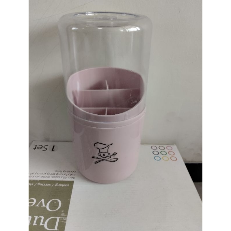 Tempat sendok garpu pink /tempat sendok garpu informa