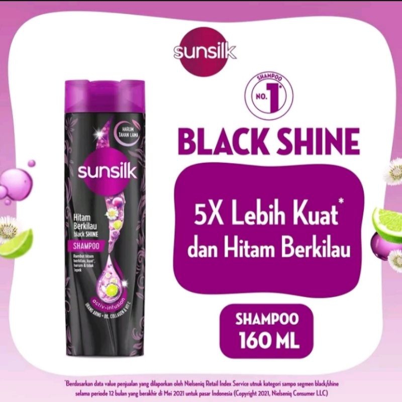 SUNSILK SHP BLACK SHINE 160ML