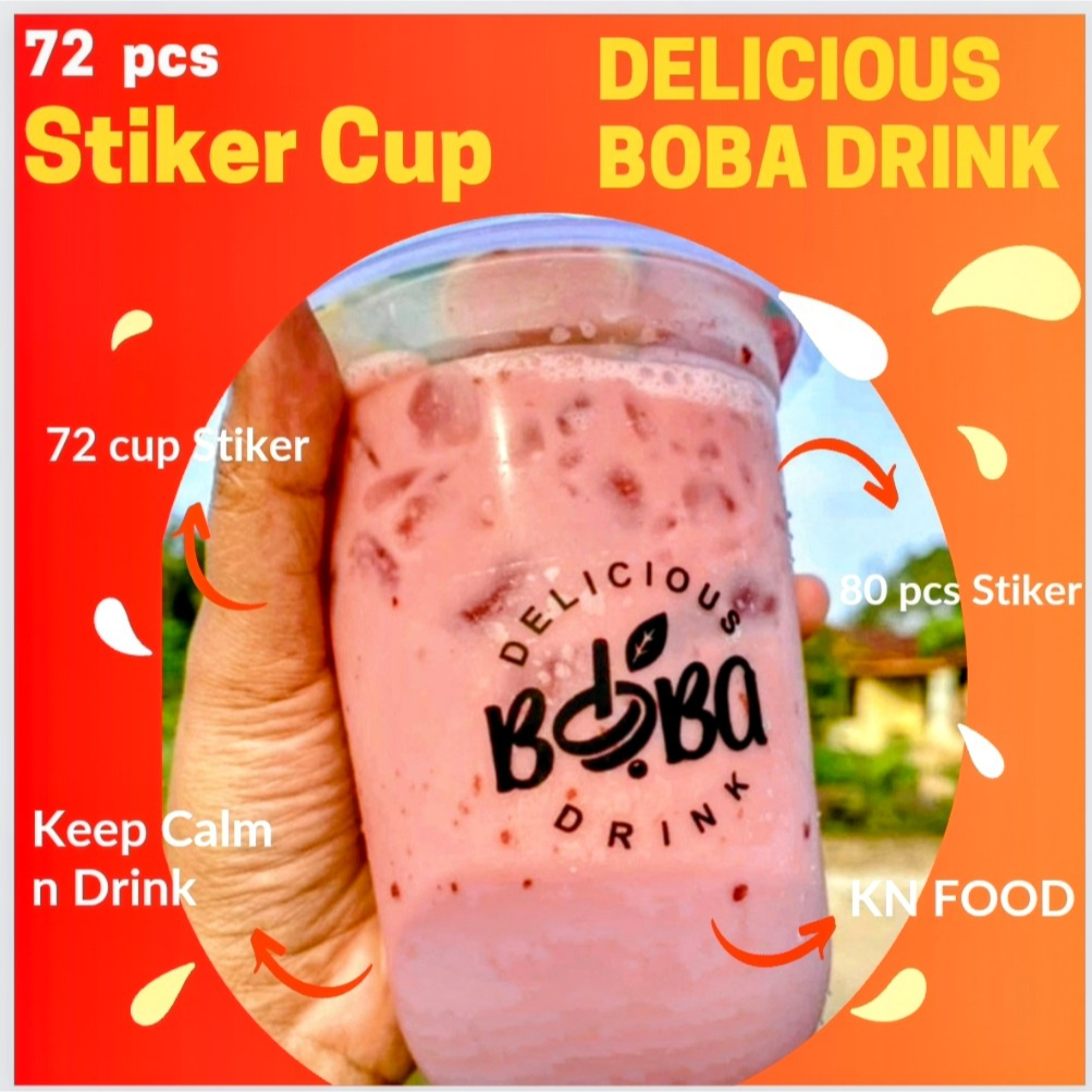 

Stiker transparan kata kata Cup minuman / botol minuman / stiker es teh jumbo /stiker cup minuman/ stiker boba drink