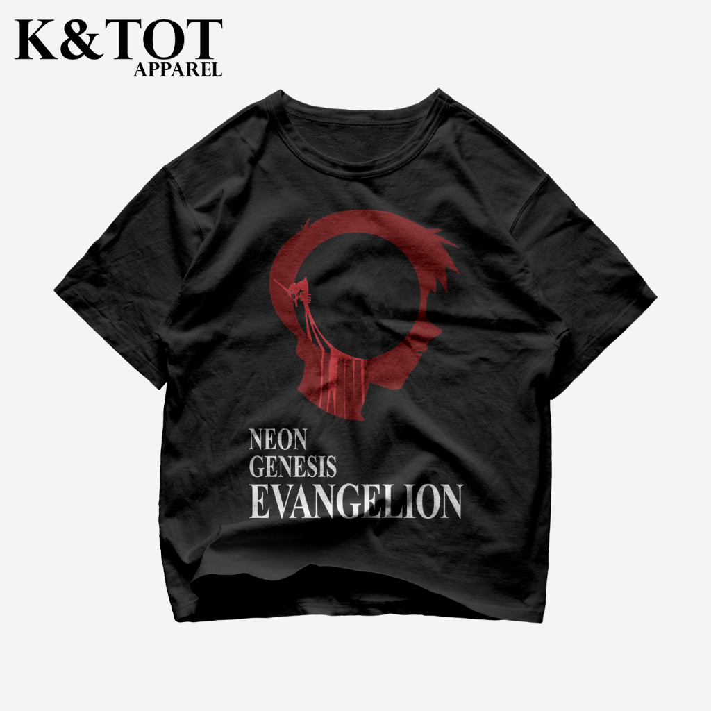 KNTOT - KAOS BAJU NEON GENESIS EVANGELION 3 ANIME WIBU | TSHIRT OVERSIZE VINTAGE HITAM BOOTLEG - PRI