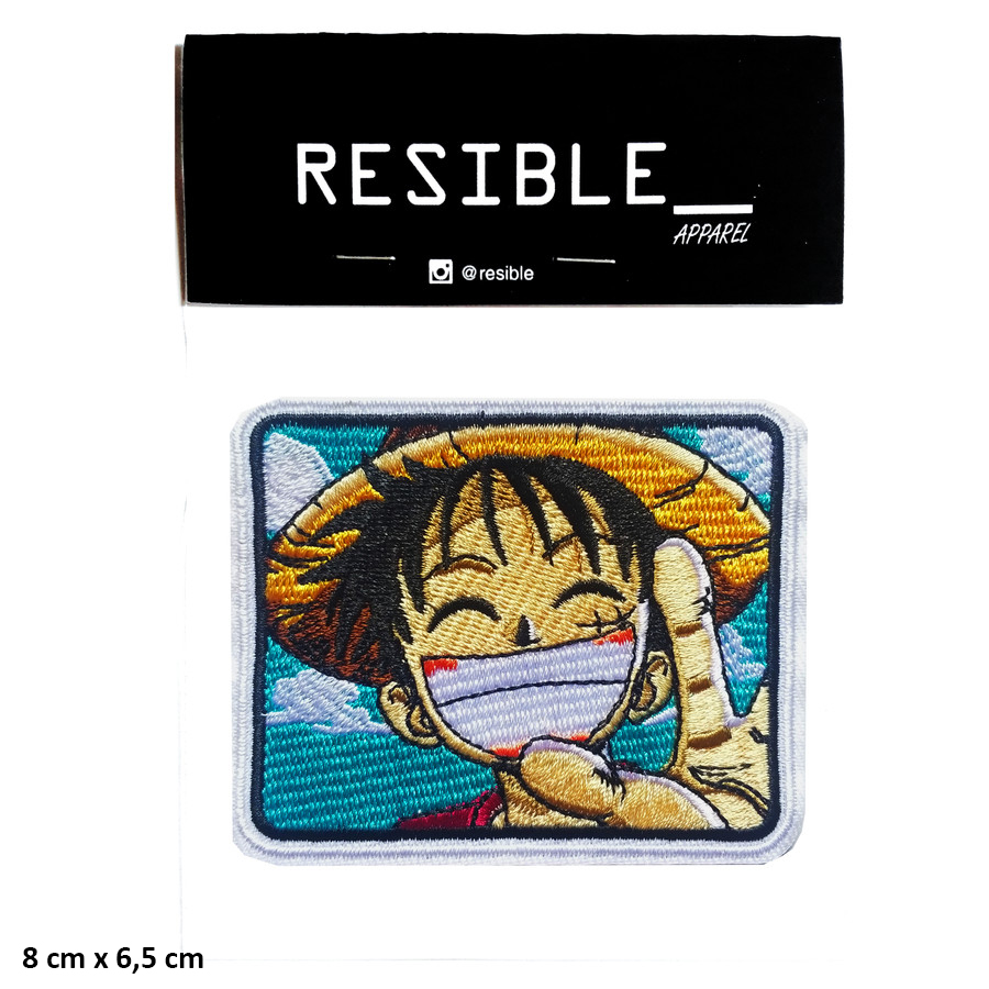 One Piece Monkey D Luffy selfie IRON ON patch emblem bordir badge