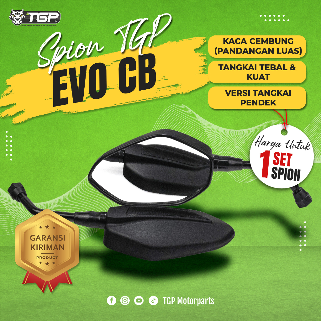 Spion TGP Evo CB Aksesoris Variasi Honda Vario 125 Vario 150 Vario 160 Scoopy Karbu Scoopy FI PCX Be