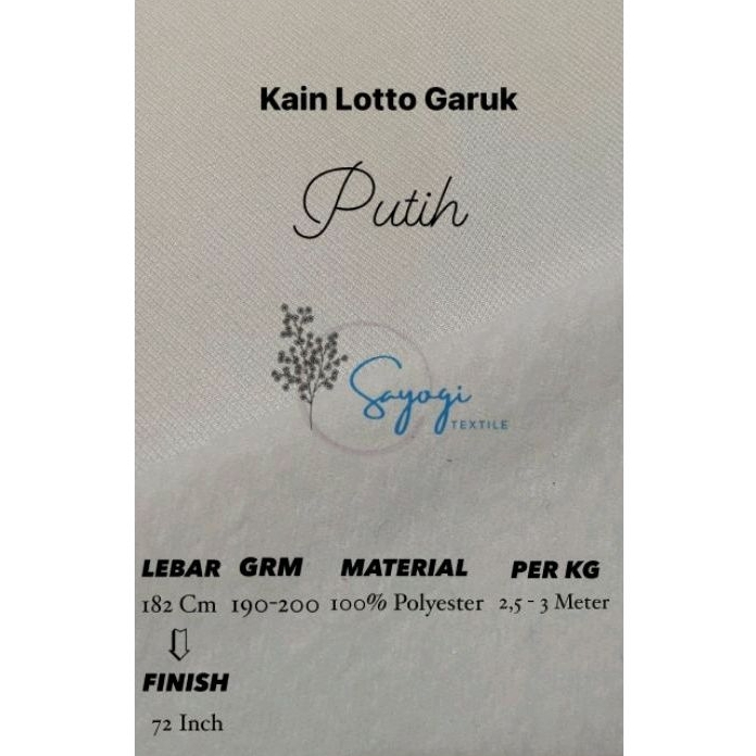 KAIN LOTTO GARUK HARGA KILOAN
