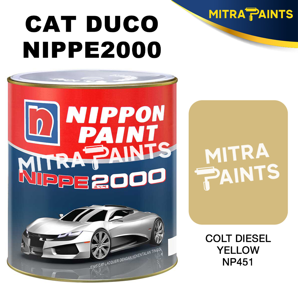 [TINTING] CAT DUCO NIPPE 2000 1 LITER COLT DIESEL YELLOW NP451 / CAT DUKO MOBIL KAYU BESI NIPPON PAI