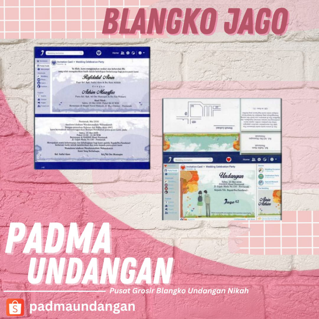 Blangko Undangan Jago 42 | Pusat Grosir Blangko | Padma Undangan