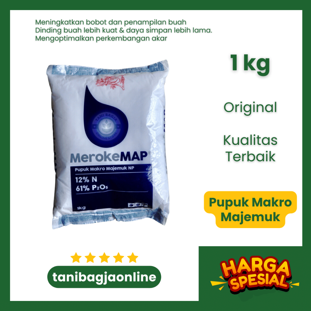 Meroke MAP 1 kg | pupuk tanaman | pupuk hidroponik | pupuk buah pupuk daun | pupuk mutiara