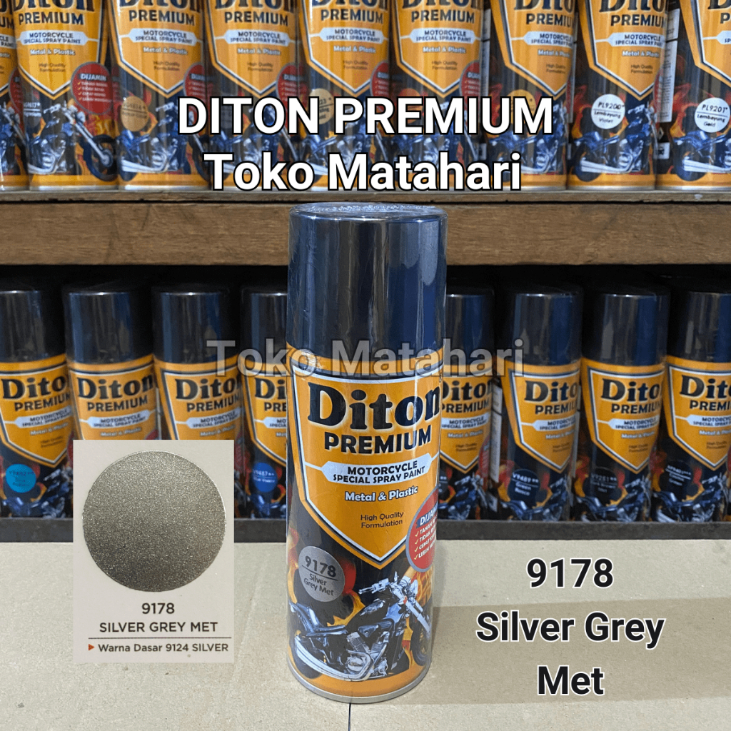 Diton Premium 9178 Silver Grey Met Cat Semprot pylox pilox