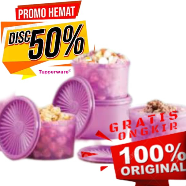 *BIG SALE* DISC 50% Tupperware Mini Deco Canister | Toples Penyimpanan Multifungsi | Kado Estetik Ha