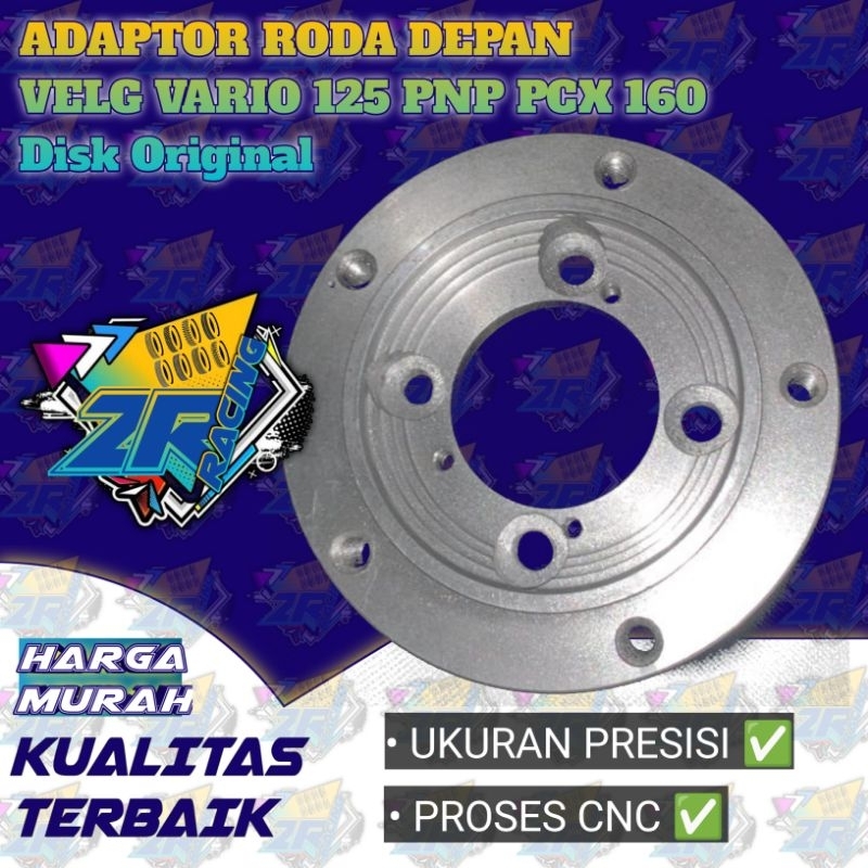 ADAPTOR DEPAN PCX 160 ABS PNP VELG VARIO 125 ( DISK ORIGINAL PCX 160 )