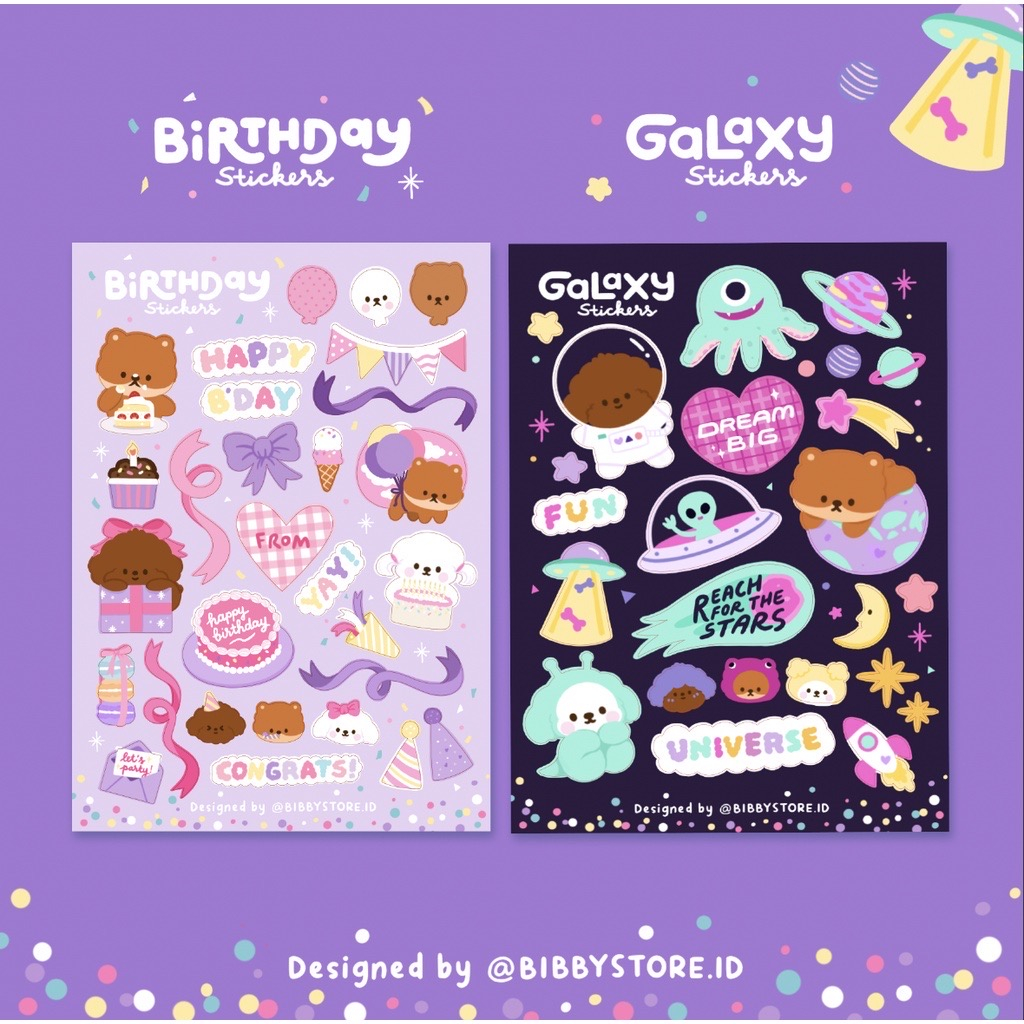 

Sticker Ulang Tahun Birthday Label Stiker Waterproof Lucu Cute Cartoon Kartun