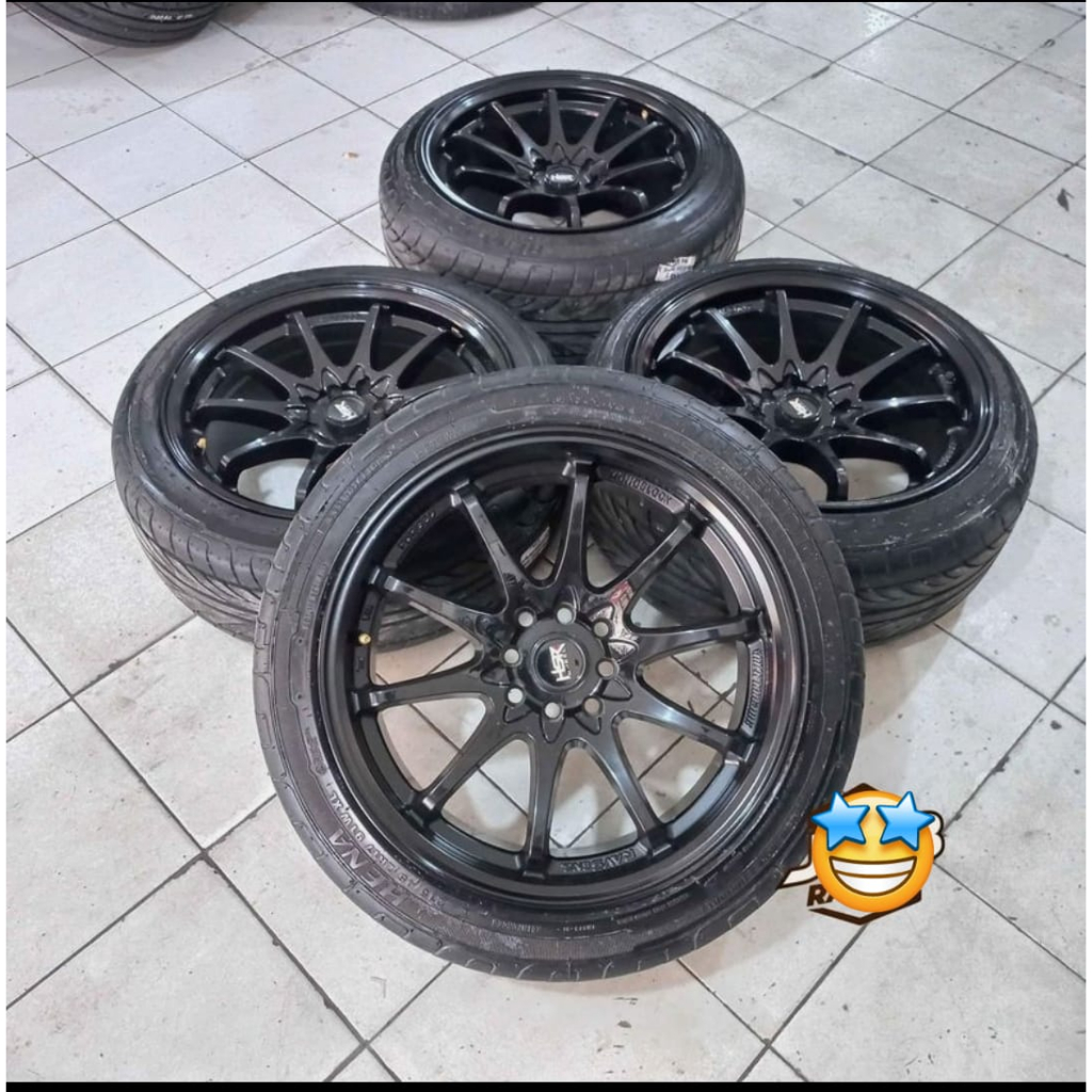 velg mobil bekas HSR HIROSHIMA r17 pcd 4x100/114,3 untuk yaris jazz livina avanza vios