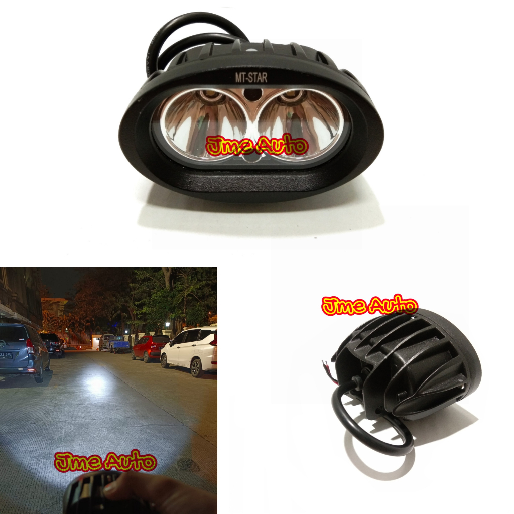 Lampu Tembak Sorot LED 2 Mata Owl Mv Putih Mt Star 1 Mode 20 Watt Lampu Tembak Led Motor Mobil