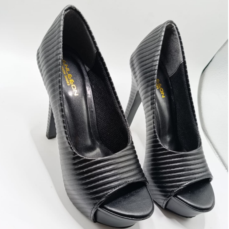 sendal wanita heels 12cm peeptoes kebuka glossy peep toes highheels beige hitam mocca putih  import