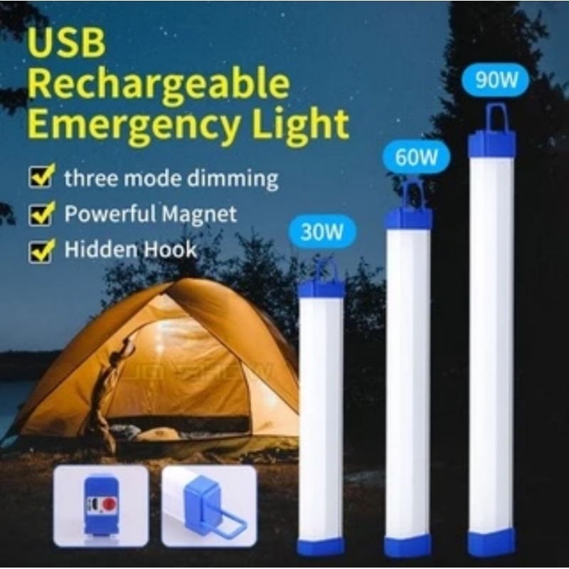 Lampu LED Emergency Lampu Darurat Lampu Camping Recharger 30watt