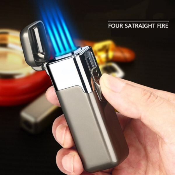 Dijual Korek Gas Bara Cerutu Torch Lighter Flame Double Punch Limited