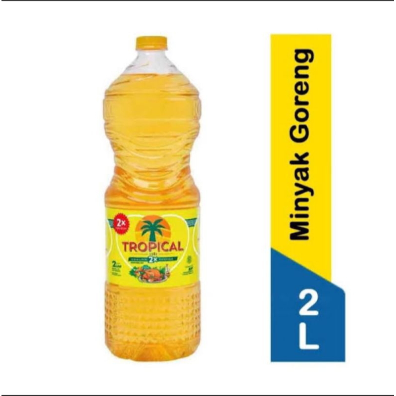 

Minyak Goreng Tropical 2x Penyaringan 2L Kemasan Botol Ori Kelapa Sawit