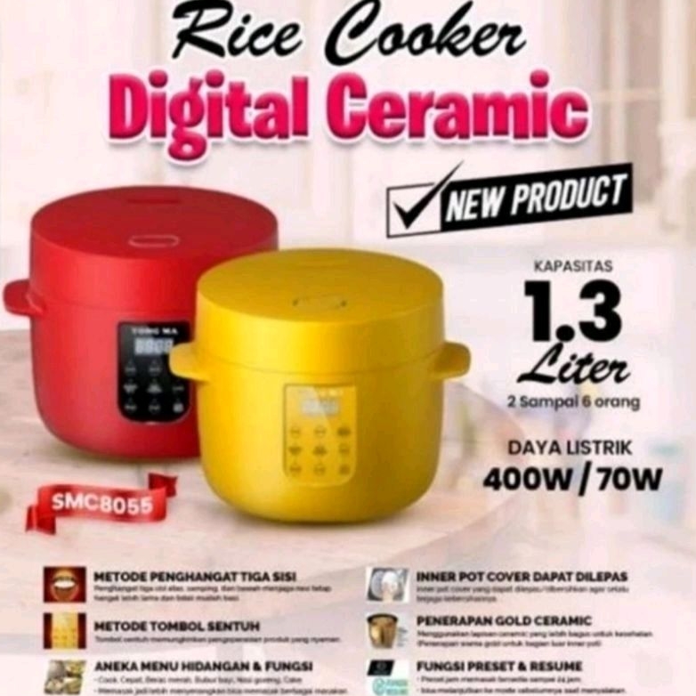 YONGMA : SMC-8055 RICE COOKER MAGIC COM MINI DIGITAL 1,3 LT YONG MA SMC 8055