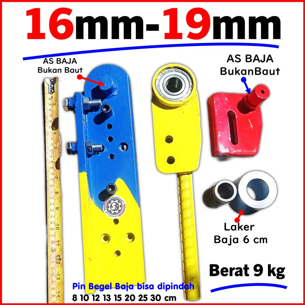 Alat Penekuk Besi Bending Besi Beton 16mm 19mm Ulir Sekarjaya77  SJBC03