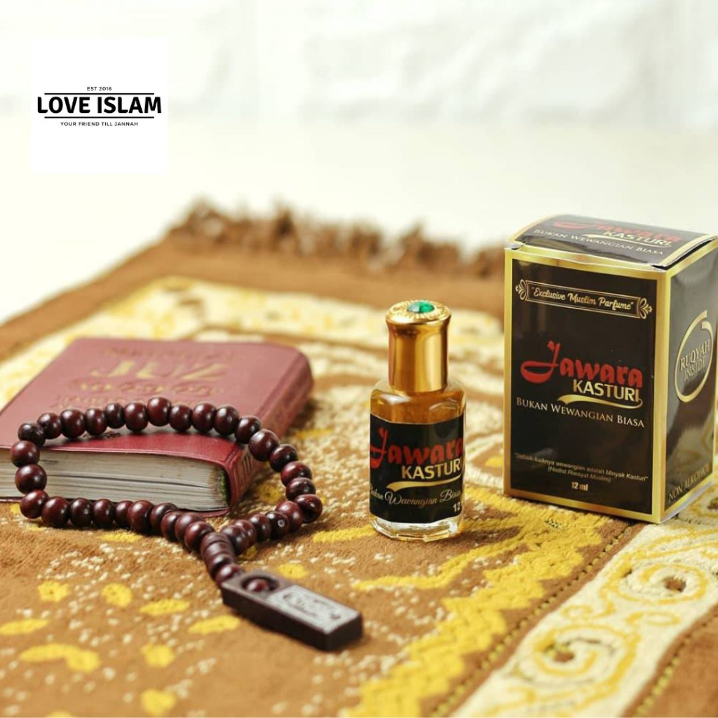 Jawara Kasturi Original Minyak Parfum Sunnah Halal Non Alkohol Bonus Tasbih