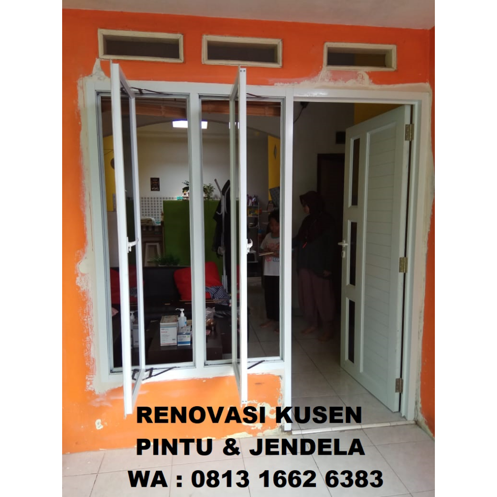 Renovasi Kusen Aluminium YKK 4" untuk Pintu dan Jendela Harga Grosir