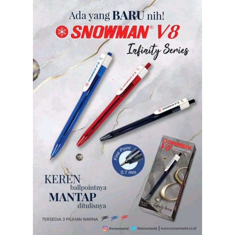 

Pulpen snowman V8 0.7