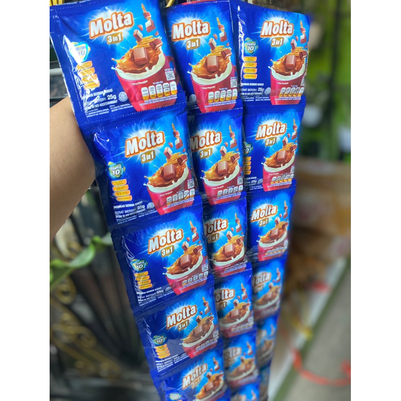 

molta 3in1 minuman susu coklat kemasan sachet