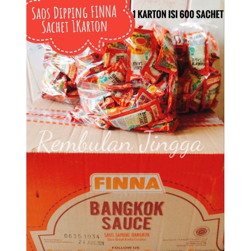 

(1 KARTON) FINNA Bangkok Sauce Sambal Sachet 9gr Saus Dipping Dimsum Gacoan