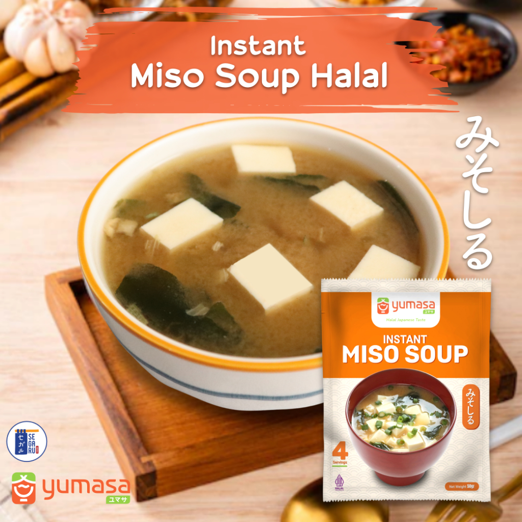 YUMASA Japanese Miso Soup Instant Sup Miso Jepang Halal 50gr