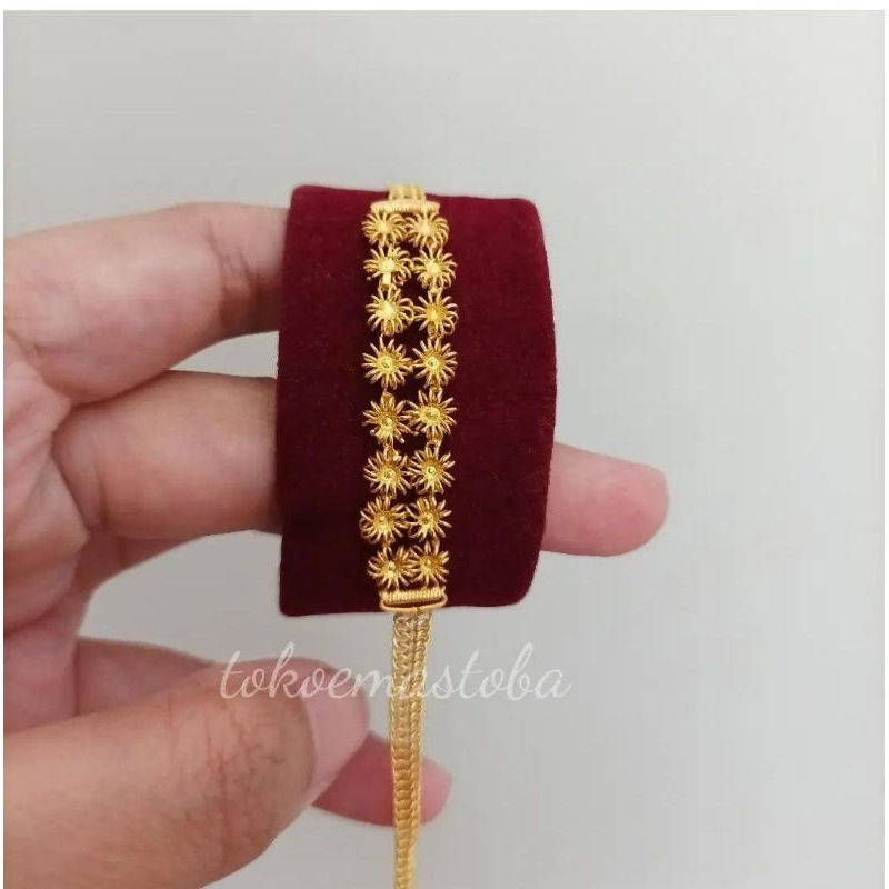 ACC gelang bunga Matahari/gelang wanita/gelang emas 24k 99.9% 20gram