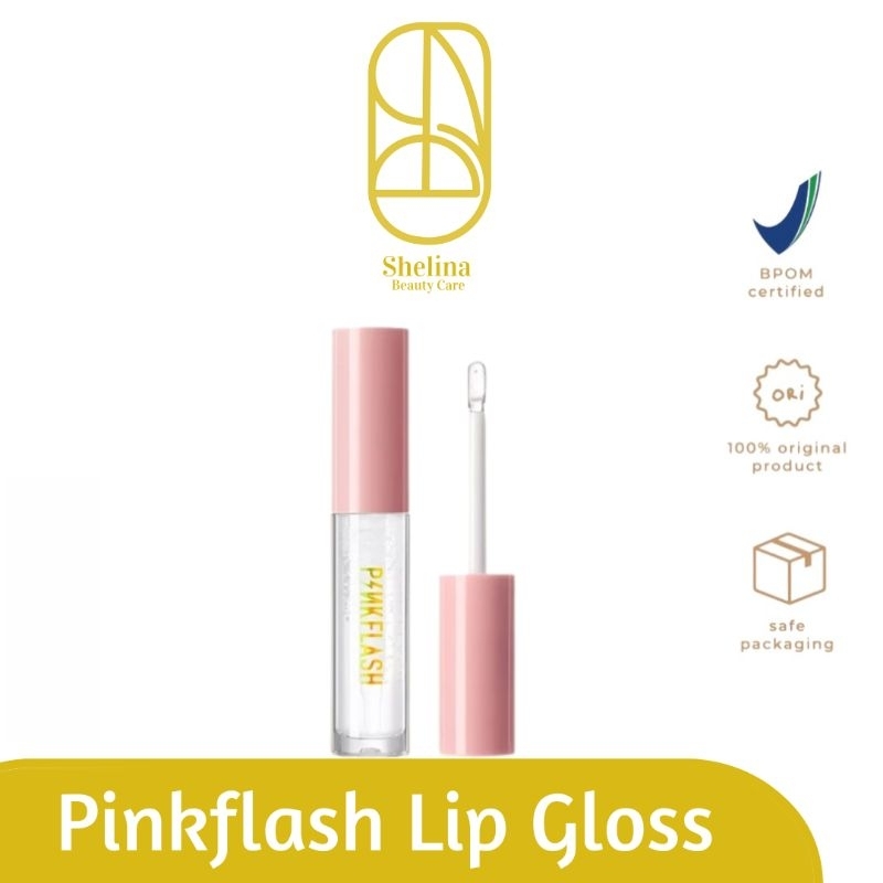 Pinkflash Lip Gloss Bening Lasting Glossy