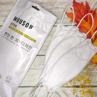 MASKER KF94 WARNA  PUTIH 4PLY TERBARU KF 94 KOREA KF94 MOUSON MURAH ORIGINAL GROSIR ISI 10
