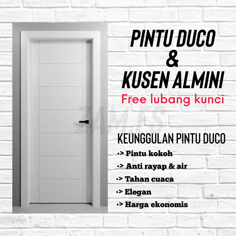 SATU SET PINTU DUCO DAN KUSEN ALMINI | PINTU MINIMALIS DUCO SET KUSEN ALUMUNIUM | PINTU UTAMA | PINT