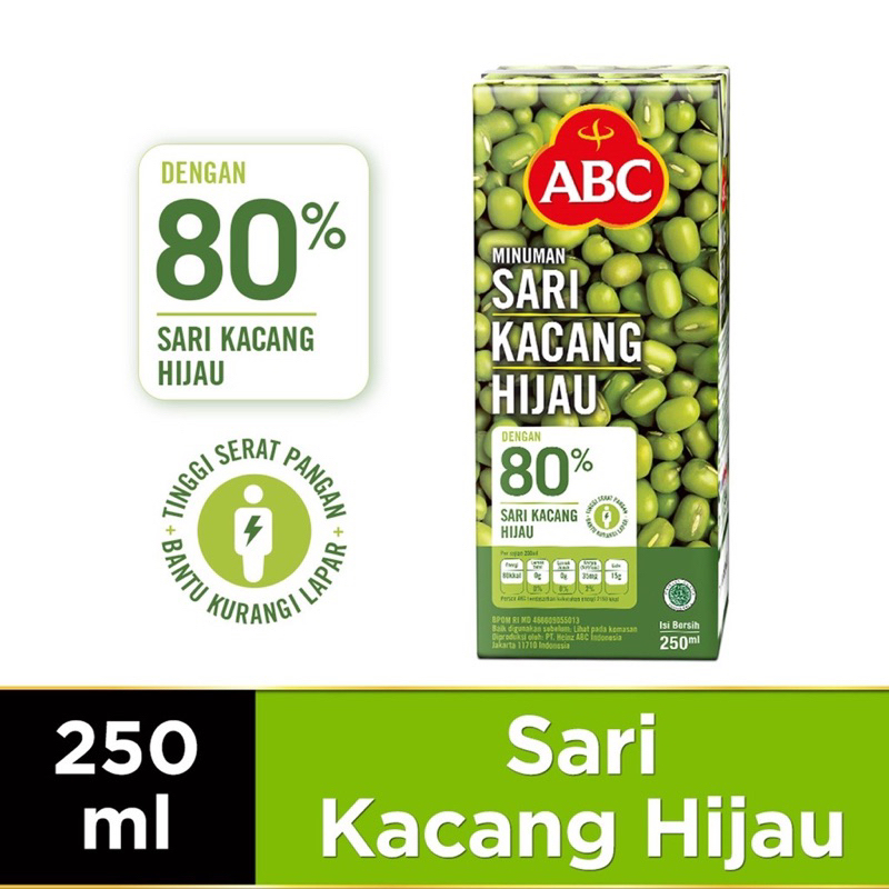 

6pcs ABC kacang hijau 250ml