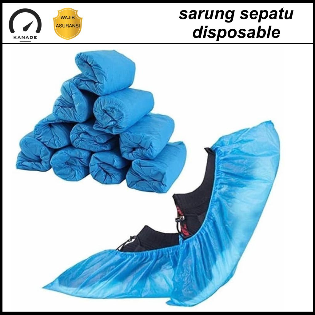 Cover shoes plastik sarung sepatu disposable APD shoe cover
