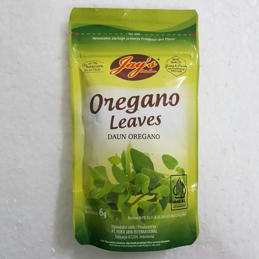 

Jay's Kitchen Oregano Leaves Kemasan Sachet Ziplock 6 GR